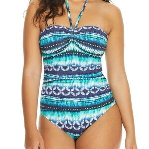 NWT Bleu Rod‎ Beattie Sun Sea and Sand Bandeau One-Piece Size 8